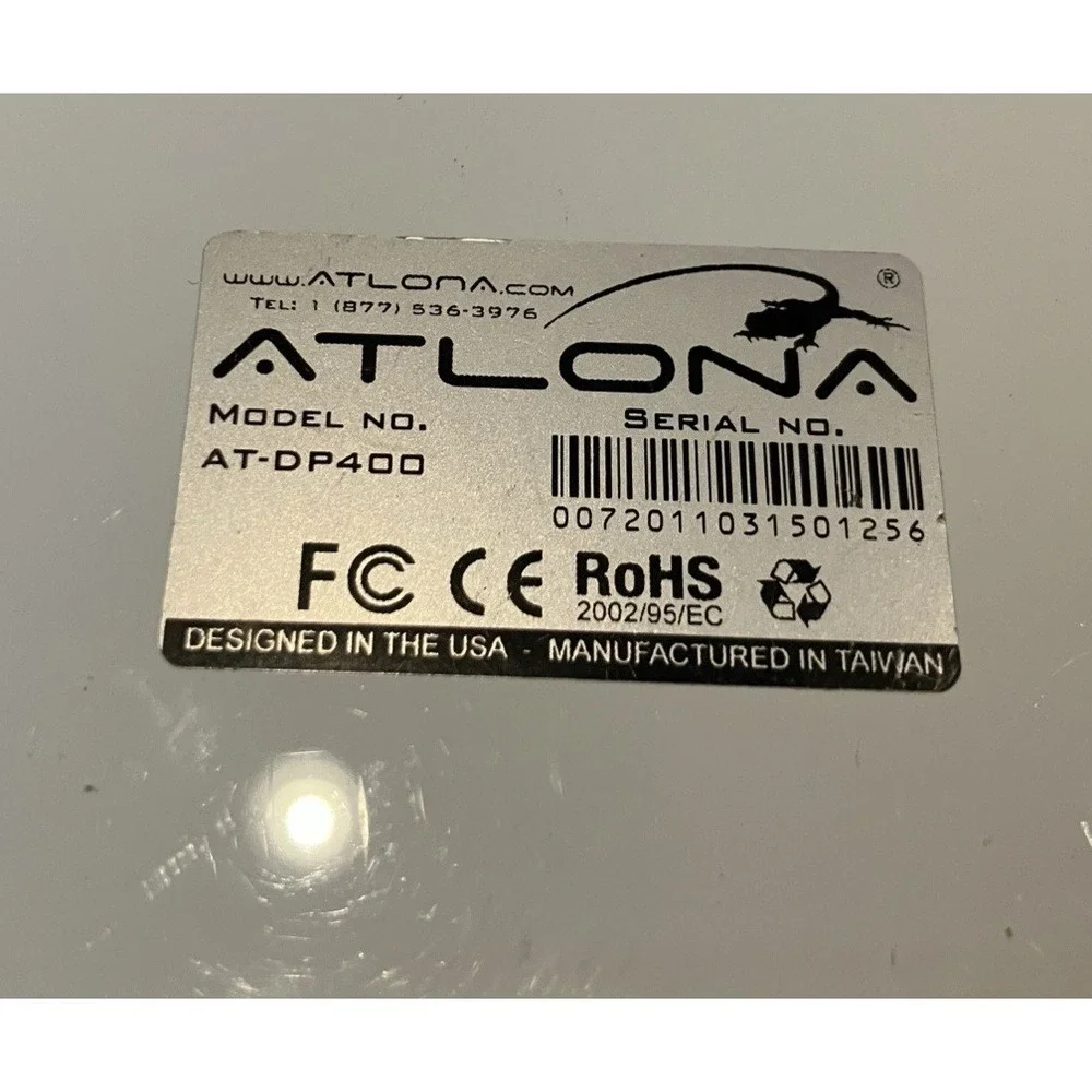 ATLONA‎ AT-DP400 Mini Display Port Apple Cinema Display Computer PC Monitor